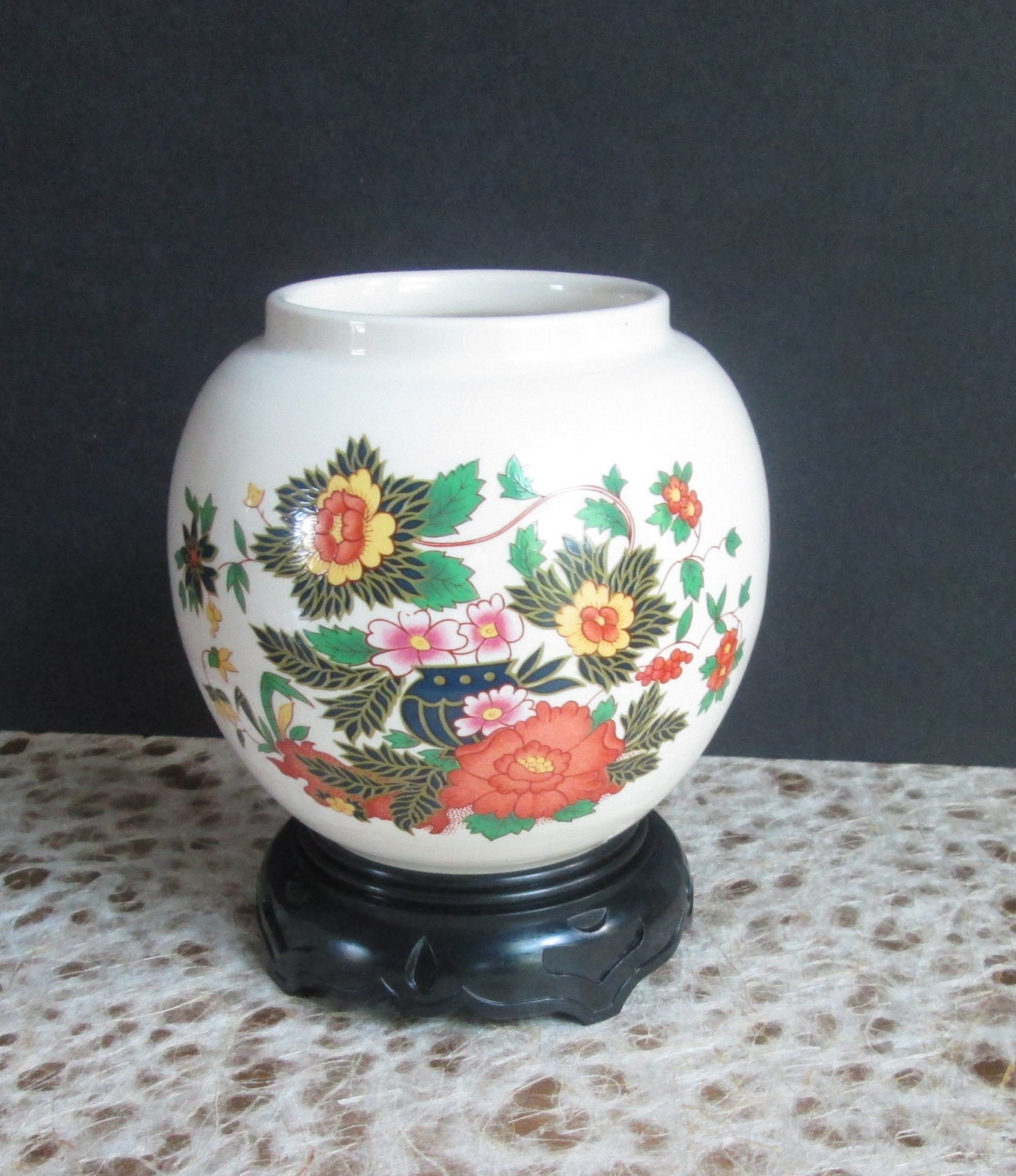 Floral Pottery Vase from Sadler of England 1950s by LyricalVintage