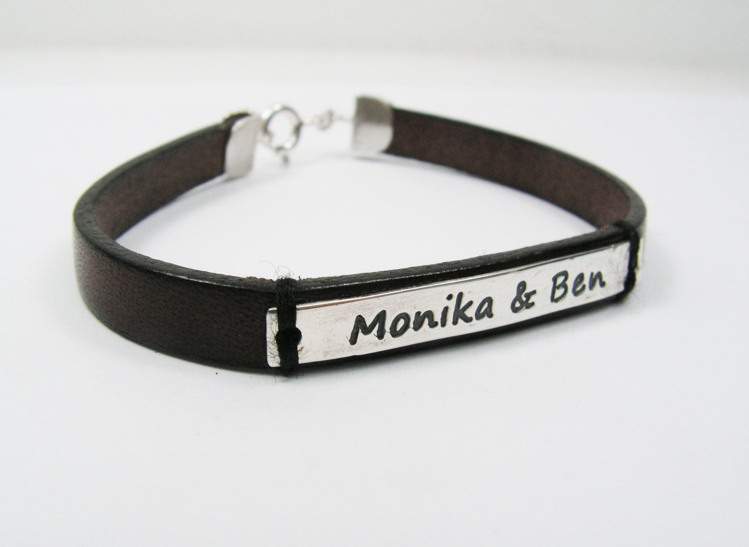 name leather bracelet personalized bracelet by monogramland name leather bracelet personalized bracelet by monogramland