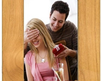 Personalized Engagement Frame - He Asked, She Said Yes - Names and Date
