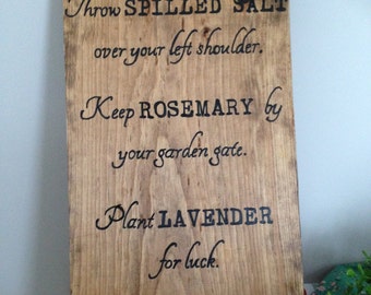 A Favorite Practical Magic quote. Hand painted wooden sign,