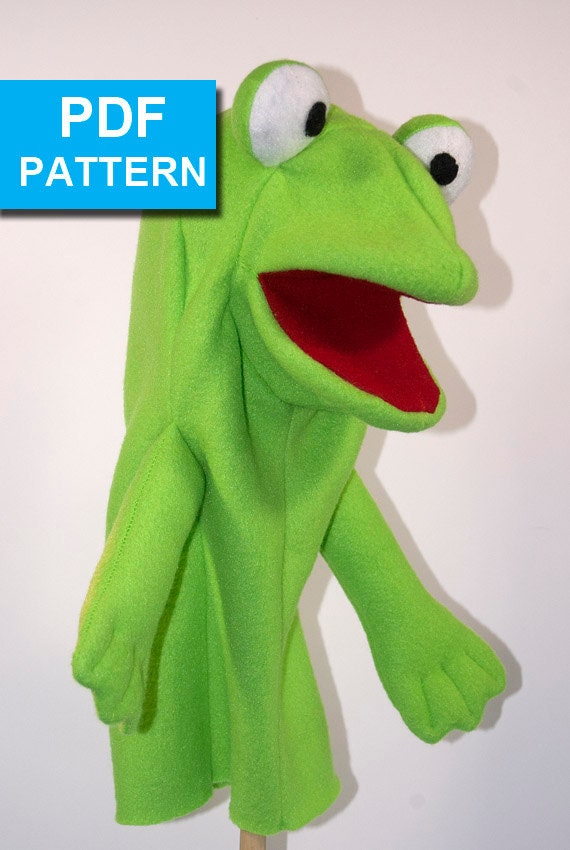 Frog Hand Puppet Pattern with Movable Mouth