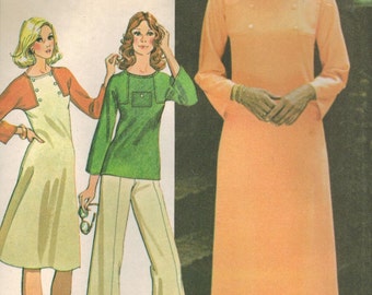 1970s McCall's 4791 UNCUT Vintage Sewing Pattern Misses Dress or Top Size 8 Bust 31-1/2