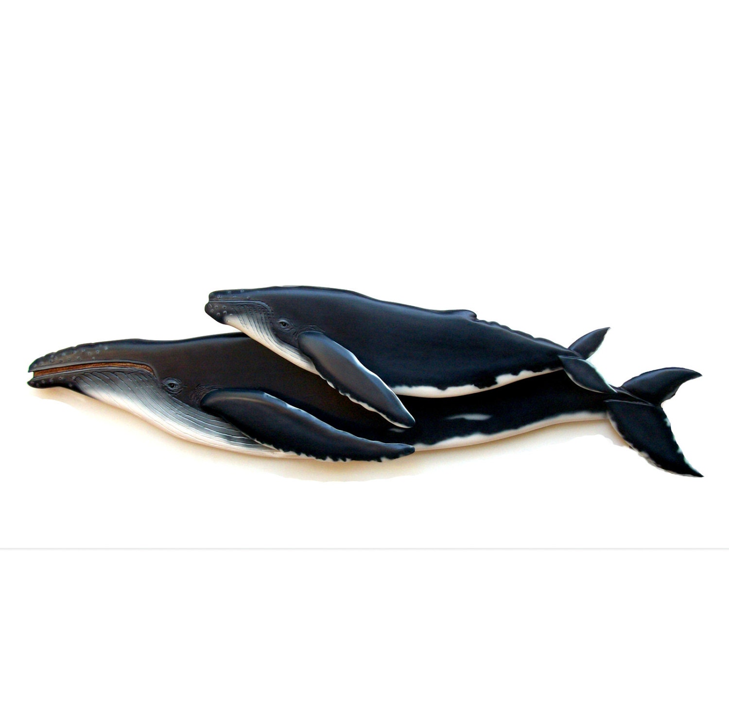 Whale wall decor wall hangings 48'' wood carving