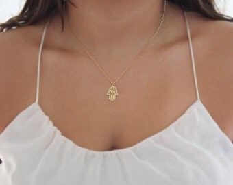SUMMER SALE - kabbalah necklace,hamsa necklace,gold filled necklace,simple necklace,everyday necklace,delicate necklace,charm necklace