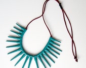 Creative recycle Green sea water paper necklace