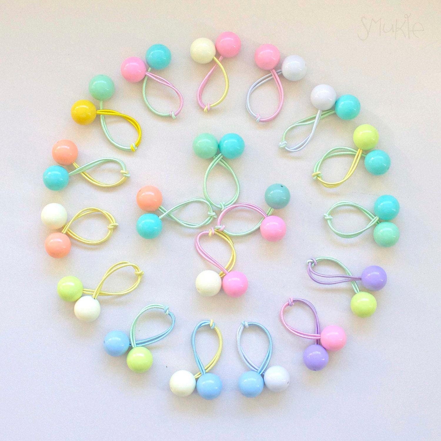 plastic elastic hair ties