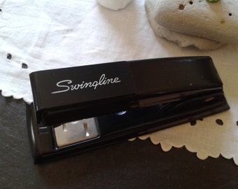 WORKING 711 Black Swingline stapler & staples vintage 70s desk office industrial supply retro Halt and Catch Fire birthday gift Graduation