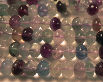 Flourite Rondell Beads