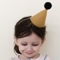 Party Hat - linen party hat in mustard (small)