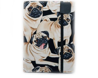 Pug Kindle Paperwhite Cover - Cute Pugs - case for kindle paper white - made to order - kindle voyage, touch, nook HD, kobo, iPad Mini case
