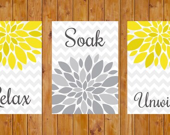 Gray And Yellow Wall Decor flower burst yellow grey gray wall decor bathroom relax soak Gray And Yellow Wall Decor flower burst yellow grey gray wall decor bathroom relax soak
