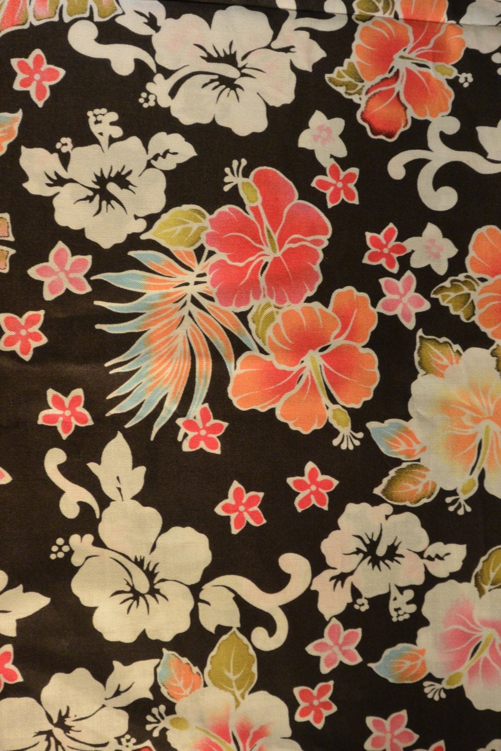 Hawaiian Flower Floral Fabric Hibiscus yardage cotton 36 X