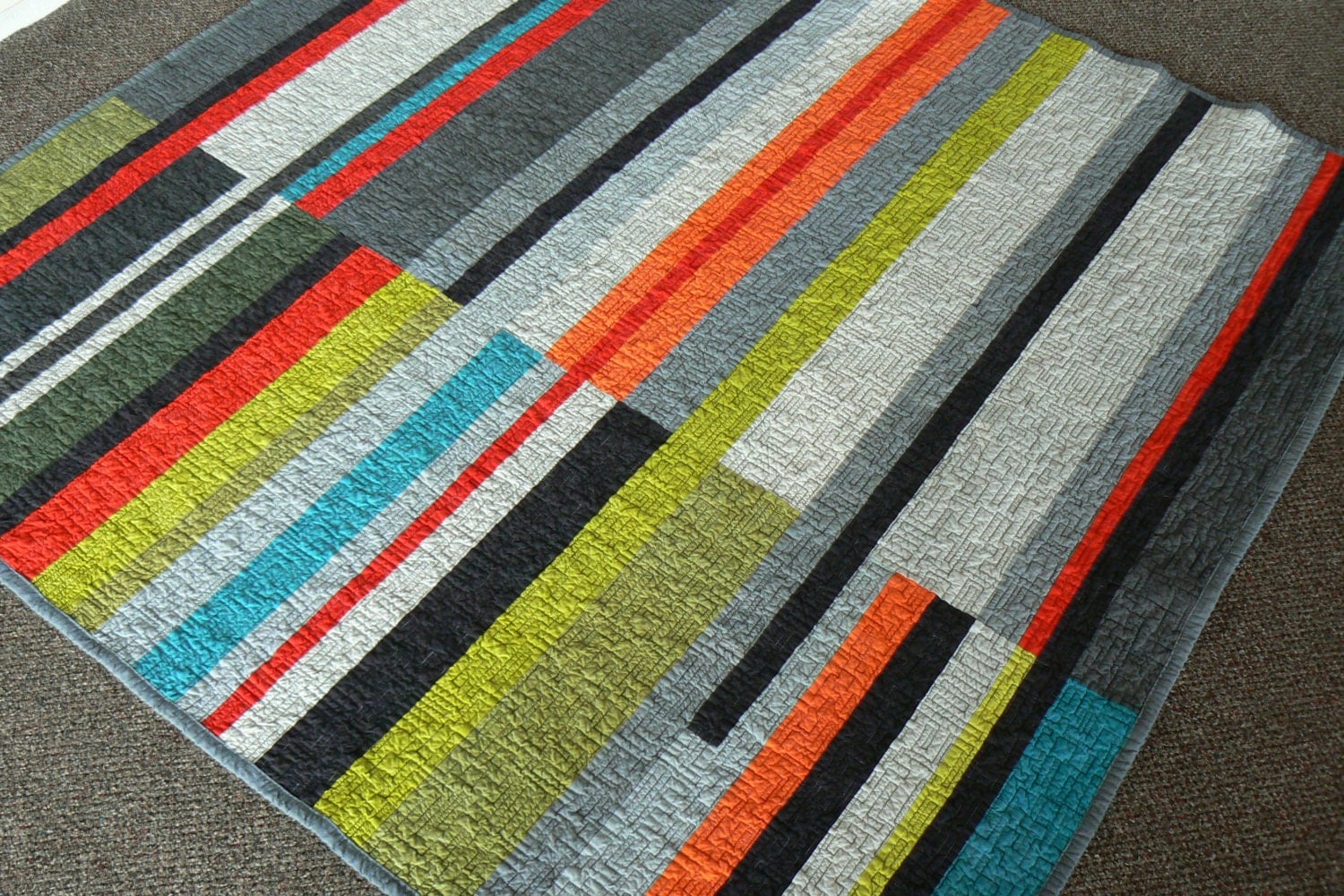 MidCentury Modern Quilt Take 2 MadetoOrder by quiltsbydesign