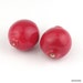 Round Ceramic Beads, Ceramic beads, Handmade Round Beads, Cranberry Beads, red beads, cherry beads, Big Hole beads, chunky beads