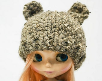 Blythe super bulky yarn doll bear hat knitting PATTERN - instant download - permission to sell finished objects
