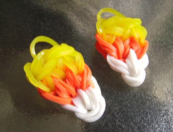 Items Similar To Two Rubber Band Candy Corn Charms For