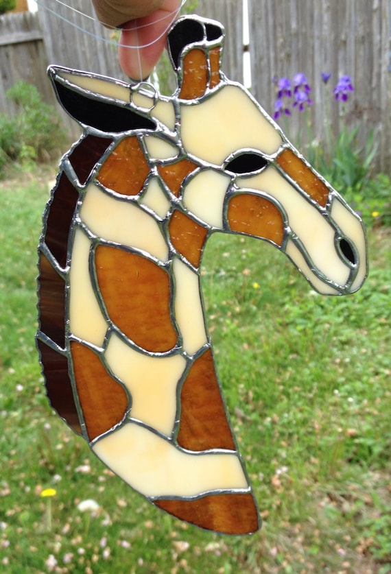 Stained Glass Giraffe Suncatcher