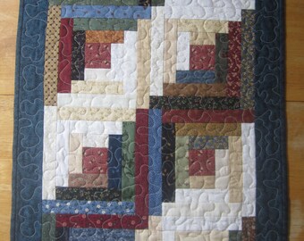Log Cabin Table Runner, wall hanging, gift