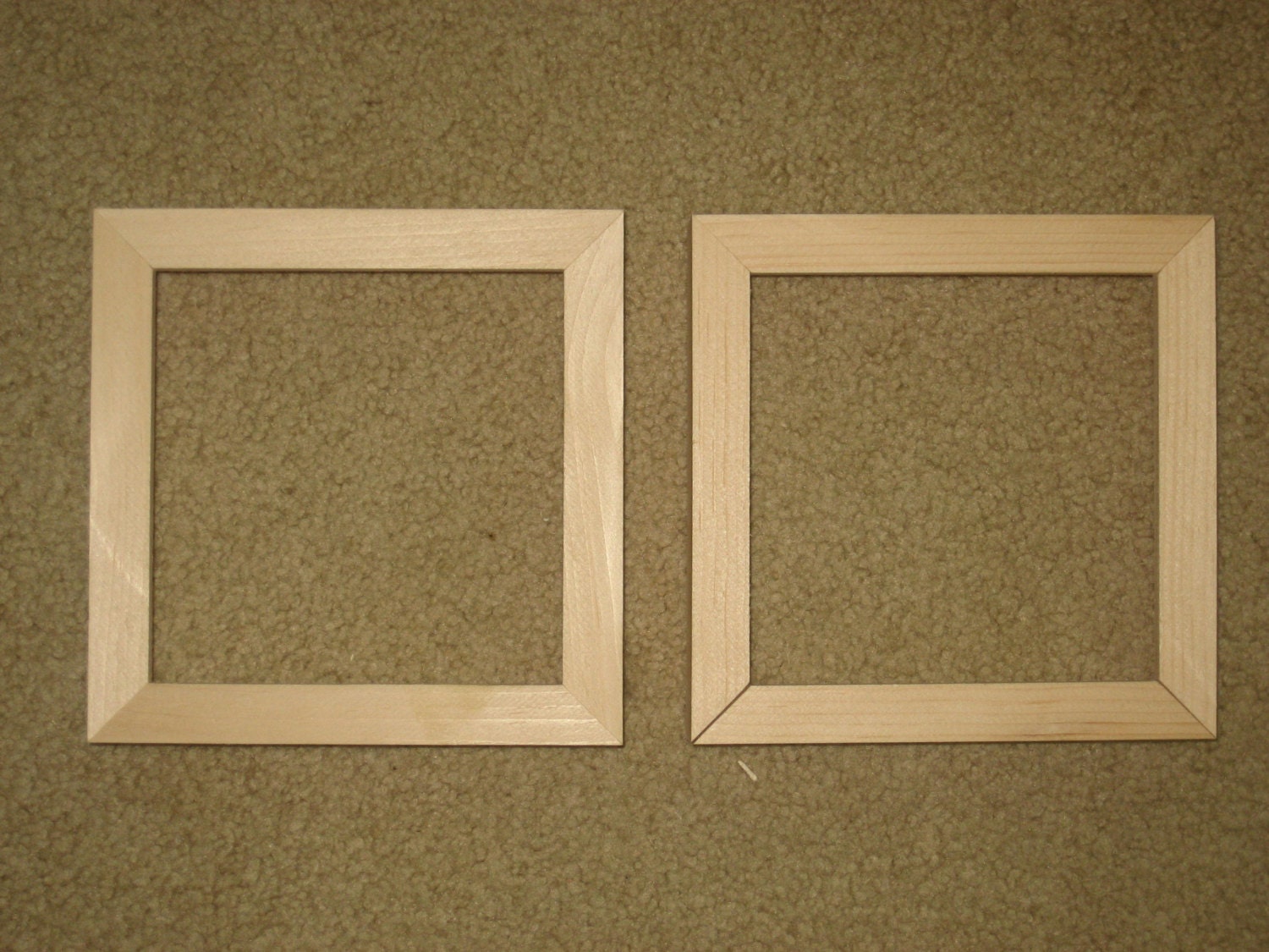 2 Shadow box frames unfinished 6x6 seconds by niceframes on Etsy