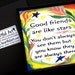 GOOD FRIENDS Are Like Stars Inspirational Quote Friendship