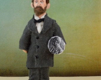Alfred Nobel Prize Historical Collectible Doll Miniature
