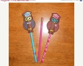 Christmas In July Sale Pencil topper Graduation Owl party favor, preschool, Kindergarten Il_170x135