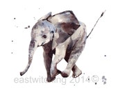 Watercolor ELEPHANT Print