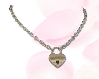 Precious Little Heart Lock BDSM Collar Submissive BDSM Daytime Slave Collar BDSM Jewelry