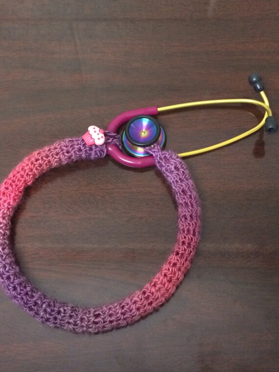 Skinny crochet stethoscope cover