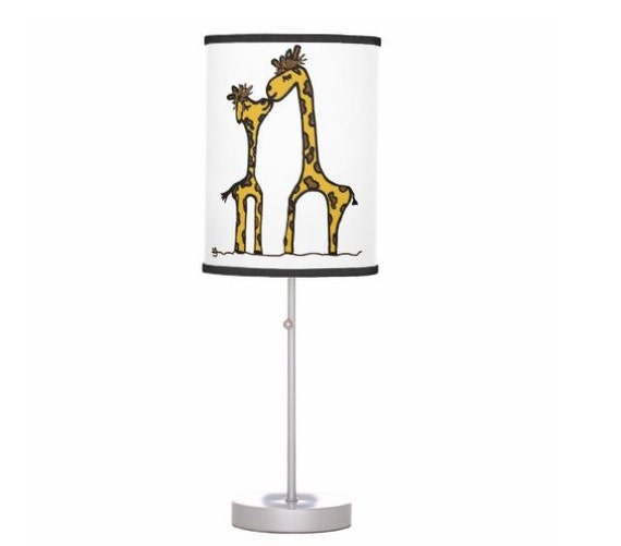 Giraffe lamp made to order nursery lamp kissing giraffes baby