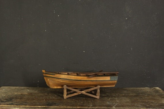 Vintage Rustic Wood Handcrafted Model Row by ...