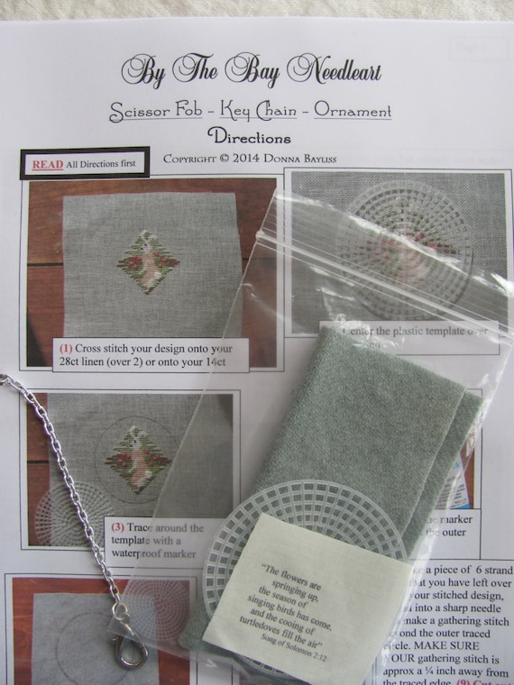 Directions, cross stitch charts and Finishing Kit for  "Spring Bunny"  or "Wool Lamb"