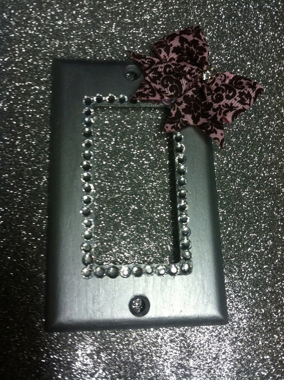 Items similar to Metallic Fancy Silver Light Switch Cover / Plate with