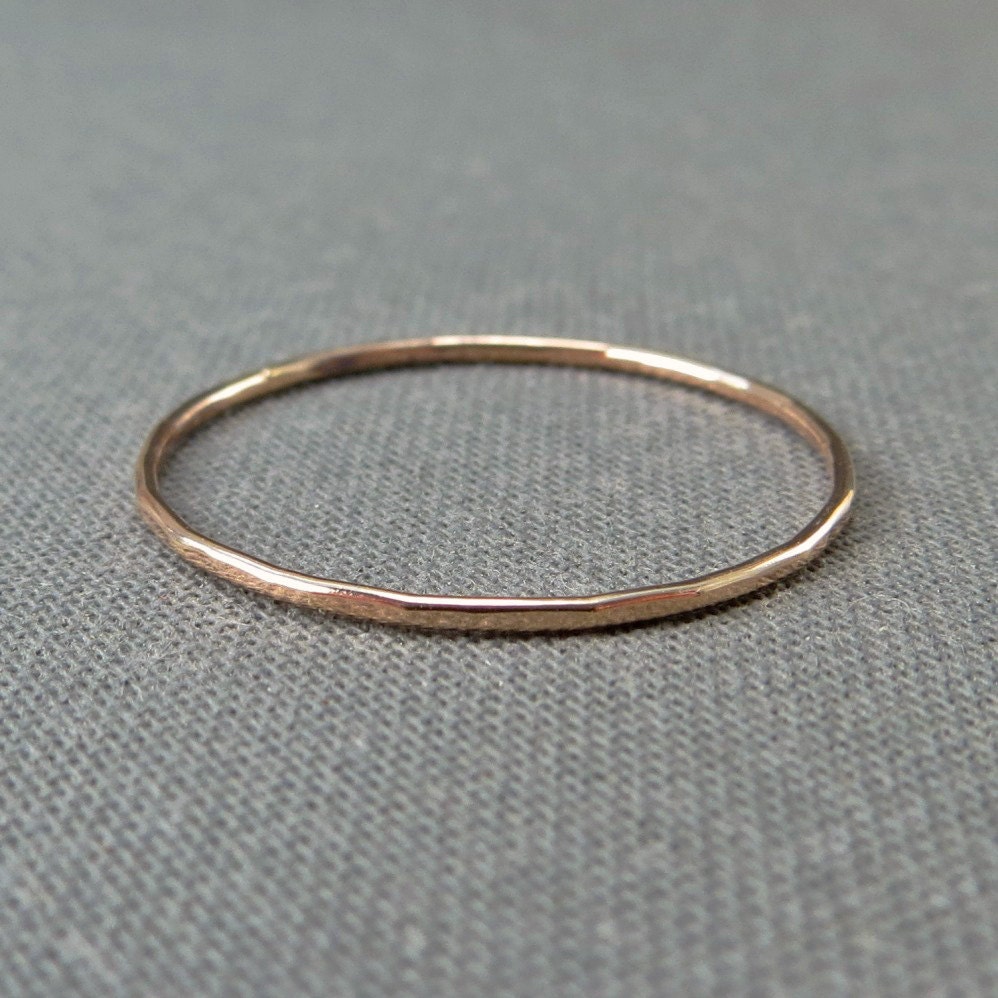 Thin Rose Gold Stackable Ring 1 Ring Super by ModernChromatic