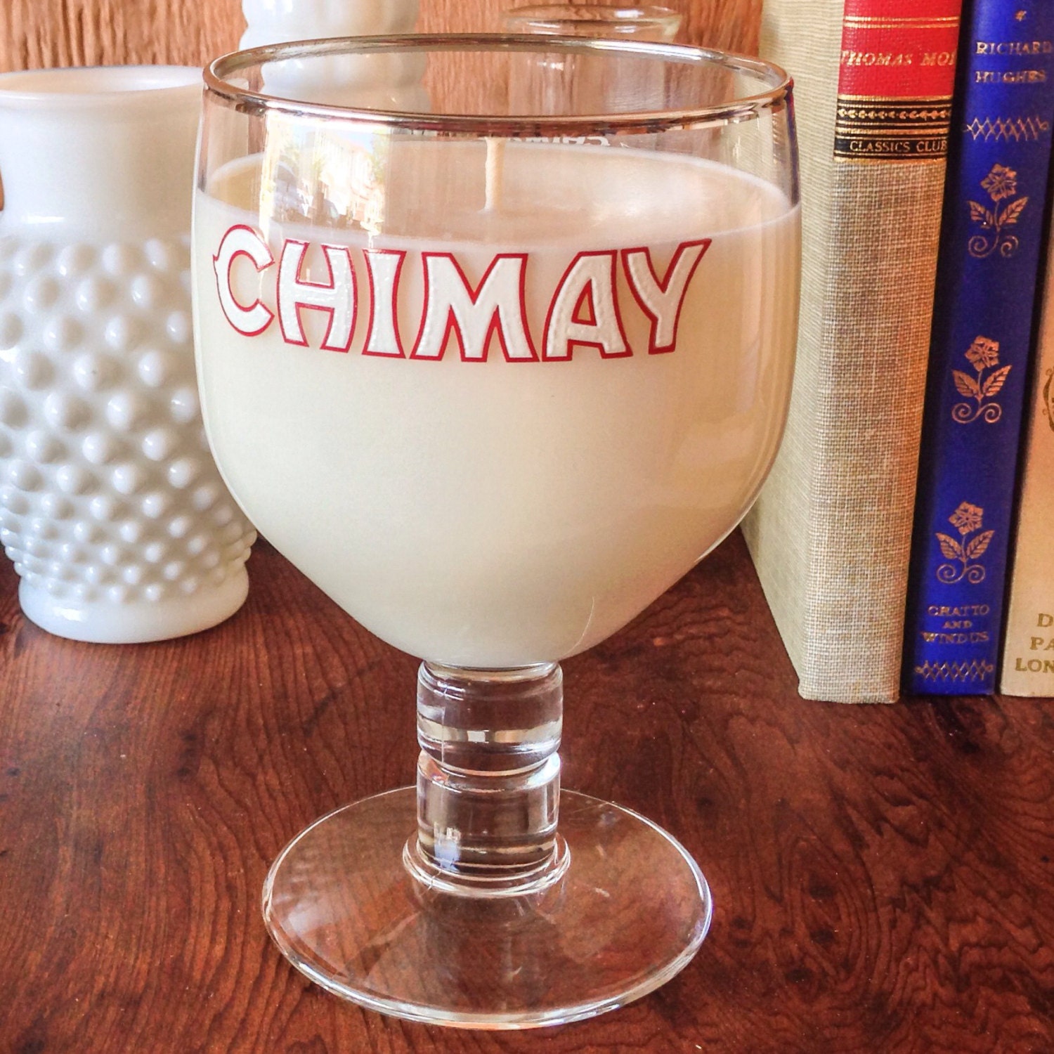 Resoycle Soy Candles Chimay Beer Glass Goblet Soy Candle