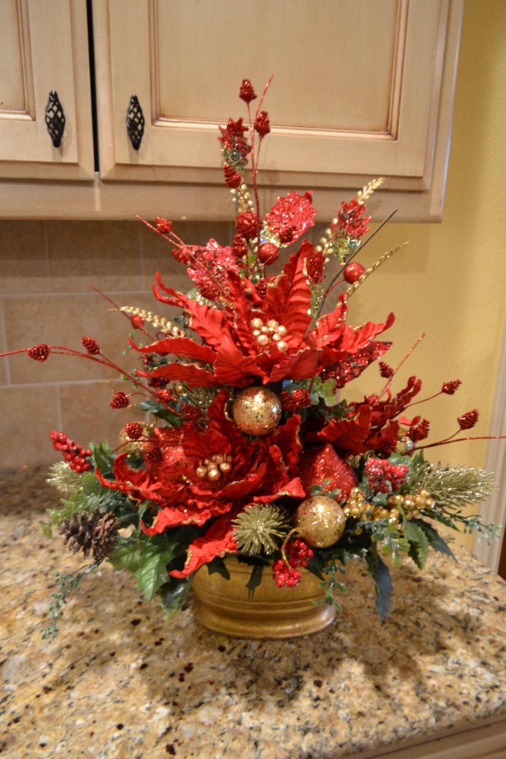 Elegant Poinsettia Arrangement