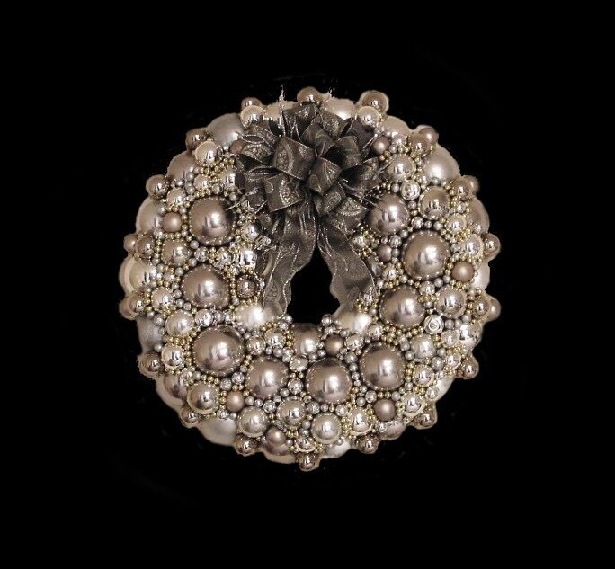 Perfect Pewter Ornament Wreath