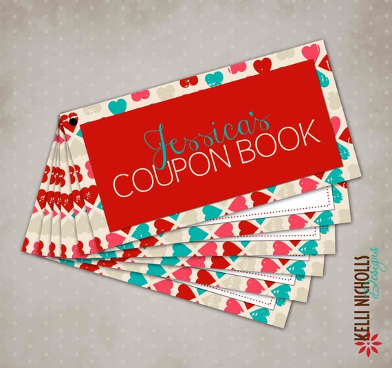 Valentine's Day Printable Customized Coupon Book - Gift for Her, Gift for Wife
