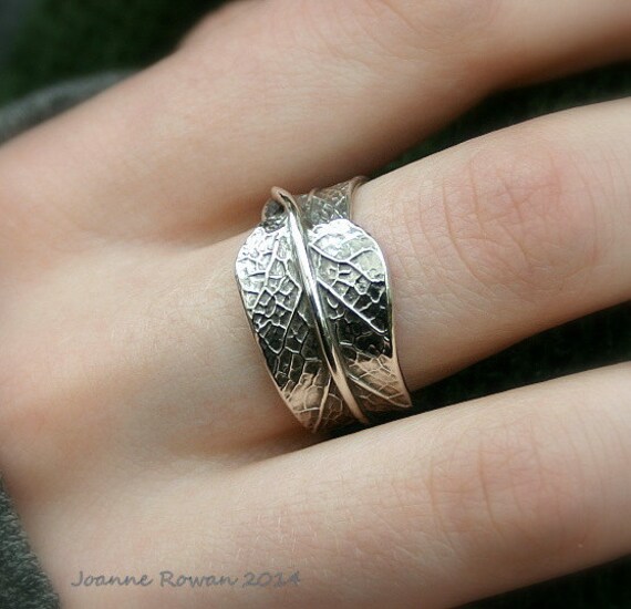 Sage Leaf Ring...Engagement Ring Wedding Band by joannerowan