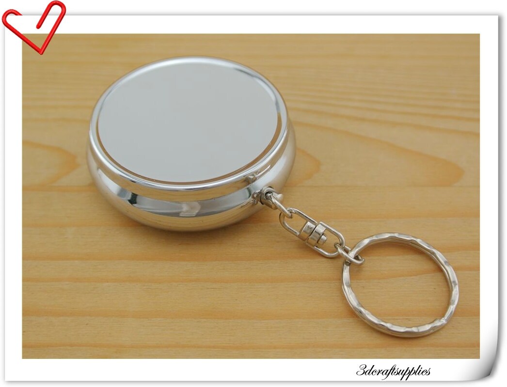 5cm 2 inch Blank Pocket ashtray key chain portable