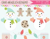 50% OFF SALE Holiday Christmas Clipart Clip Art Personal & Commercial Use Snow Day Fun Il_170x135