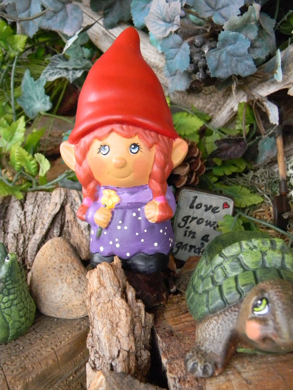 Garden Gnome Ceramic Girl Lady Miss Gnomer lawn garden or