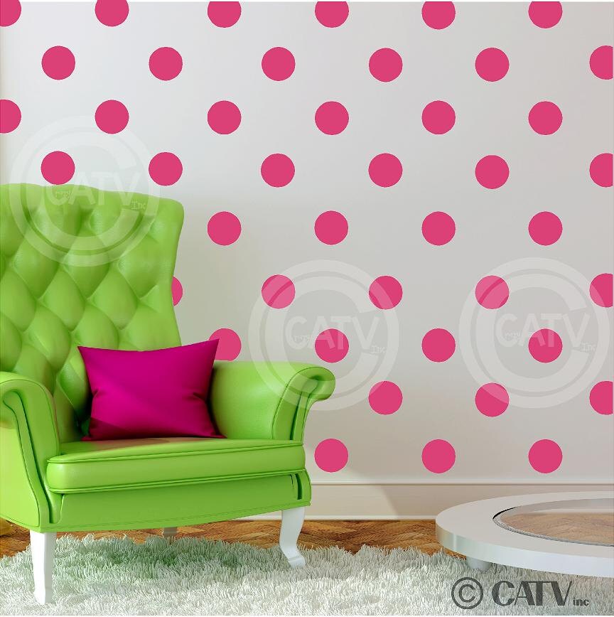 Vinyl Dots 4 set of 48 YOU CHOOSE COLOR Vinyl Polka Dot