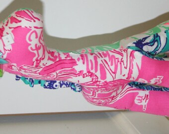 Giraffe made with Lilly pulitzer fabric