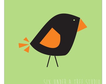 One Little Bird III Wall Vinyl Decals Art Graphics Stickers