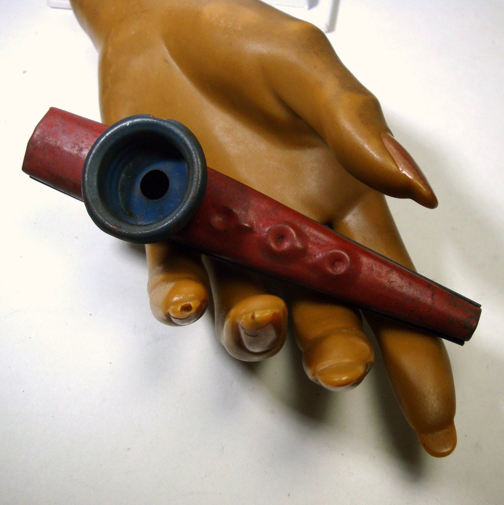 Vintage Kazoo Shabby Metal Finish Toy Musical Instrument