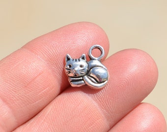 1 Silver Cat Charm SC1520