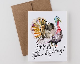 Popular items for watercolor turkey on Etsy