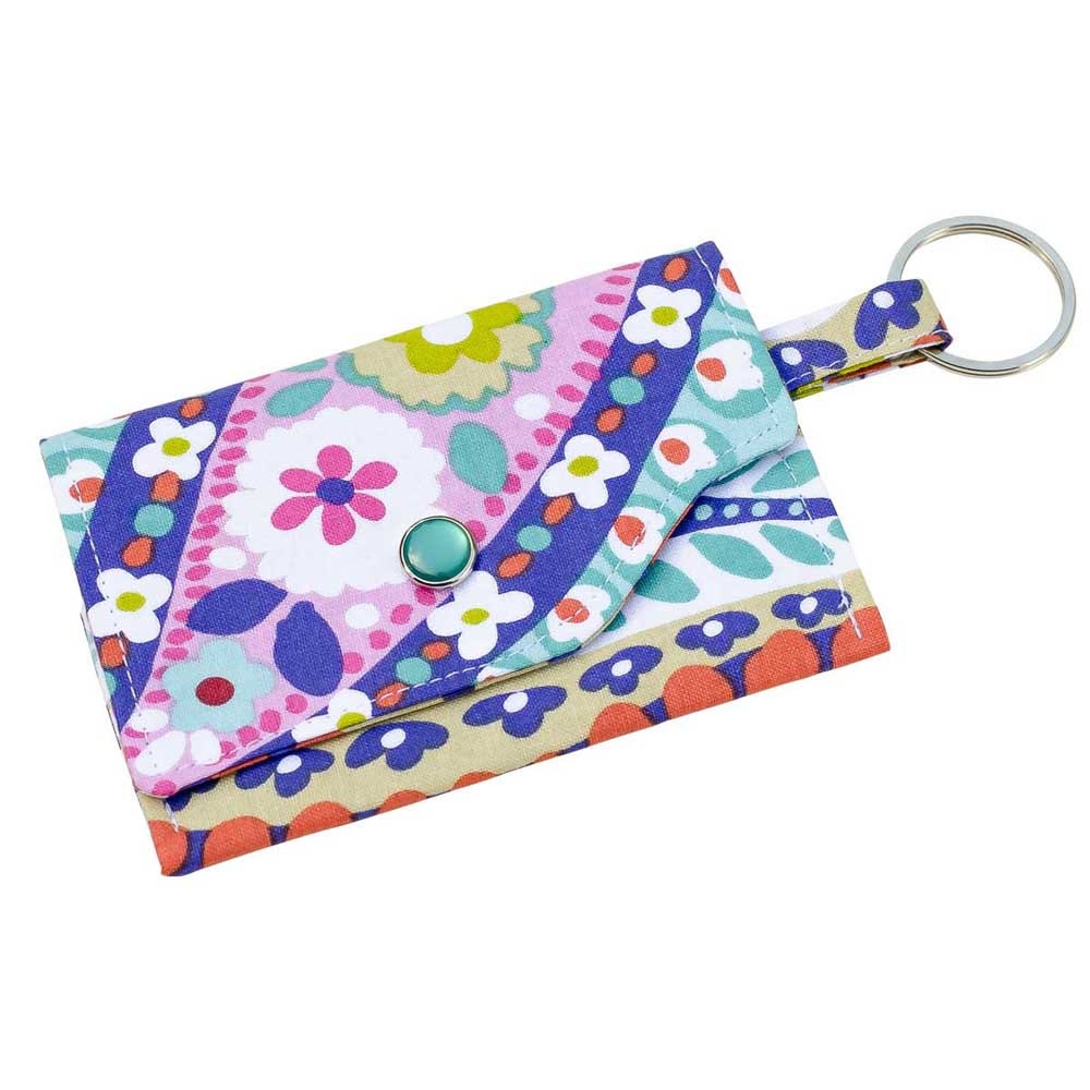Key Ring Clutch Wallet with Wristlet or Lanyard Options