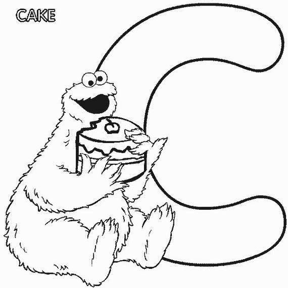 Sesame Street Letter A Coloring Pages 1